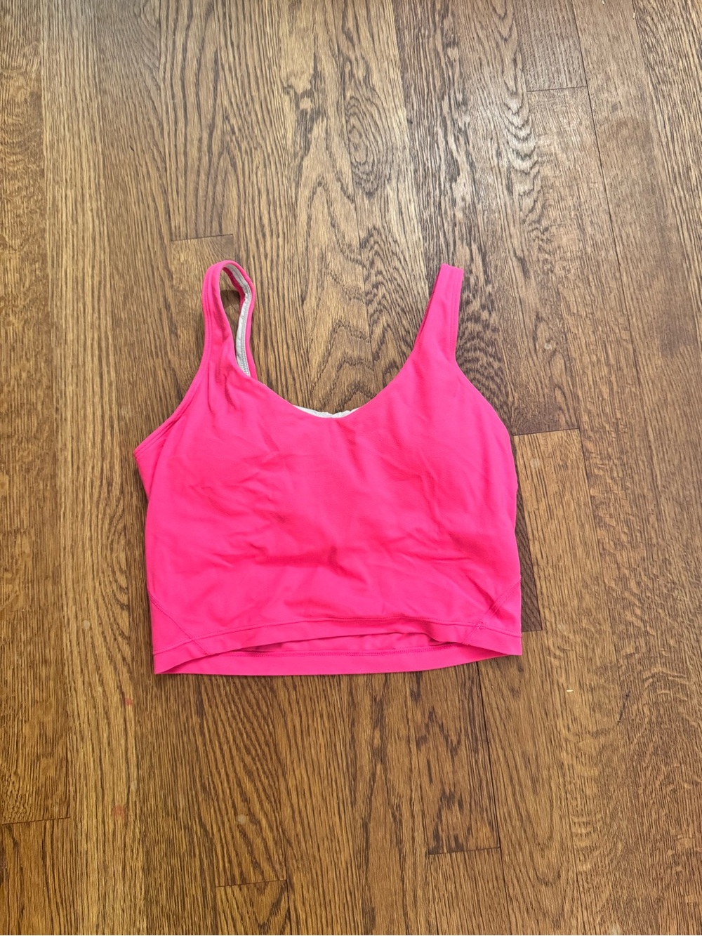 SHEIN Bright Hot Pink Cropped Tank Top